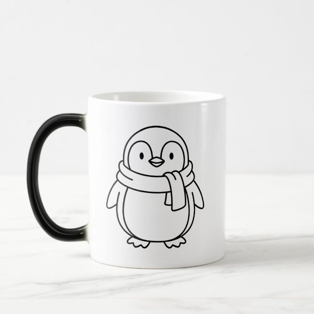 Cold But Cute Penguin Color Morph Mug (Left)