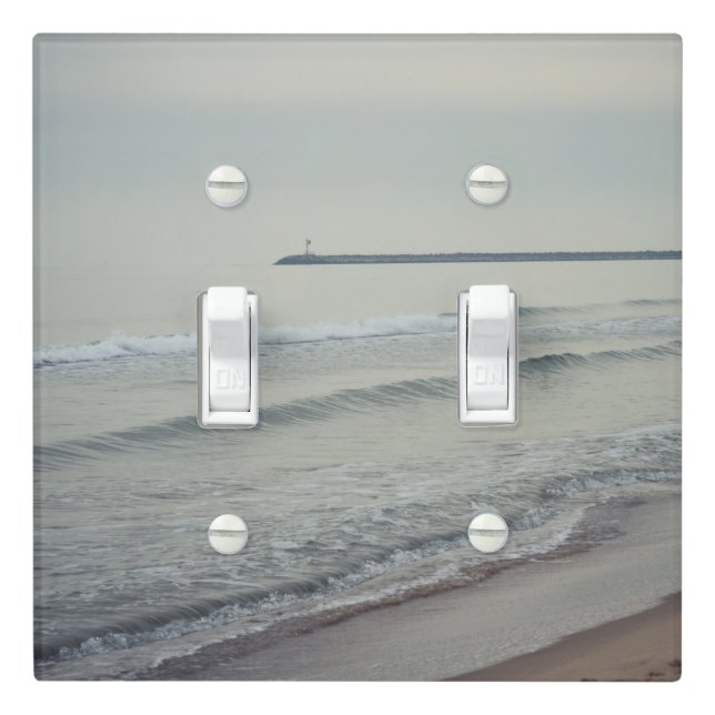 Cold calm sea on a winter day light switch cover (In Situ)
