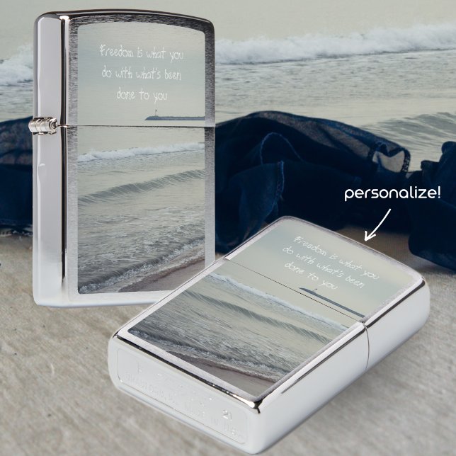 Cold calm sea on a winter day zippo lighter (Creator Uploaded)