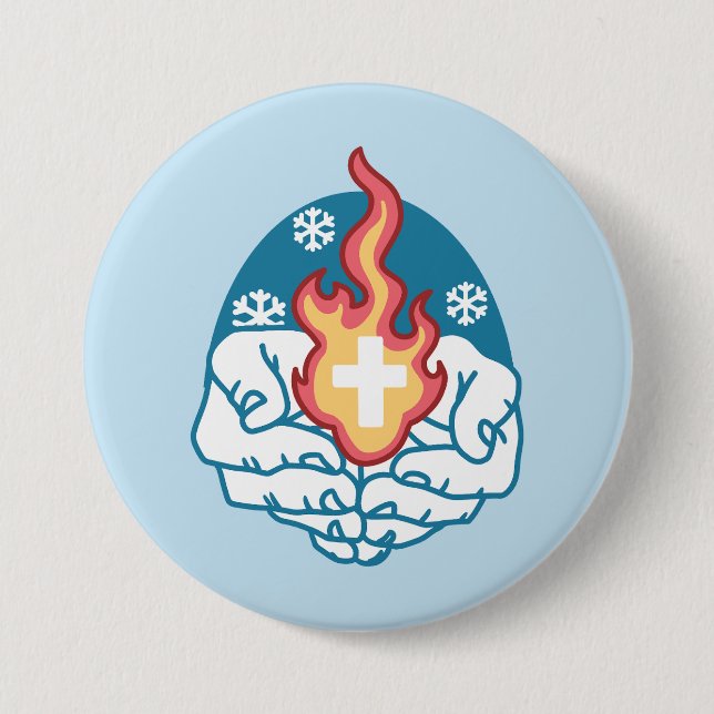 Cold Change, Faith's Fire - Motivational Christian Button (Front)