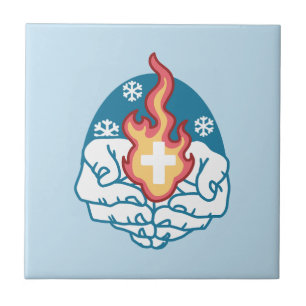 Cold Change, Faith's Fire - Motivational Christian Ceramic Tile