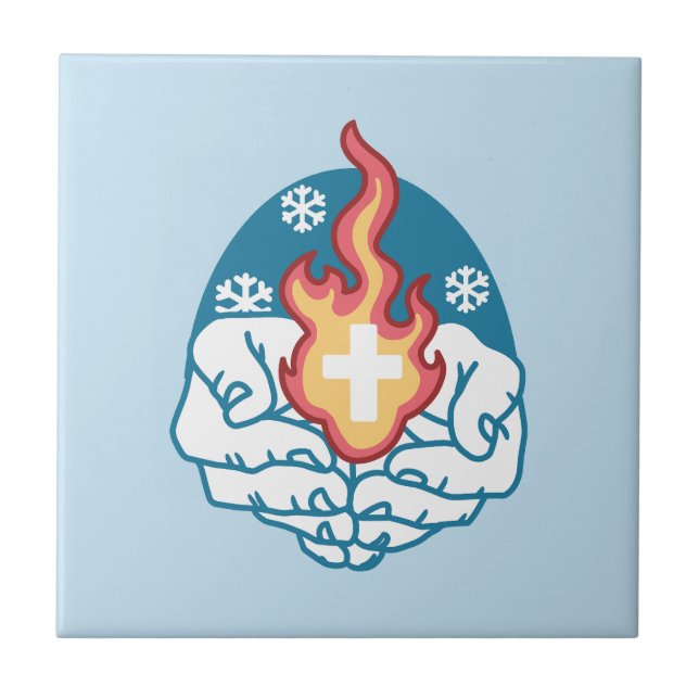 Cold Change, Faith's Fire - Motivational Christian Ceramic Tile (Front)