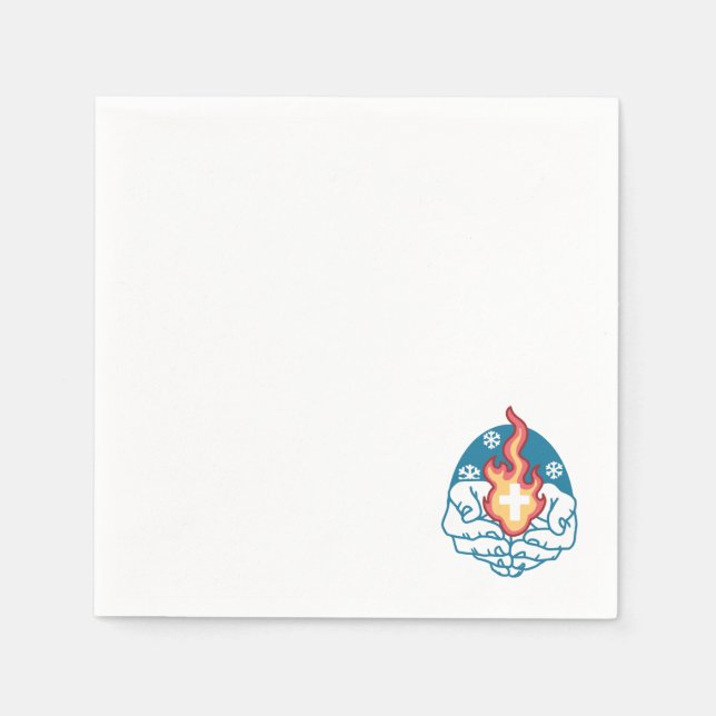 Cold Change, Faith's Fire - Motivational Christian Napkins (Front)