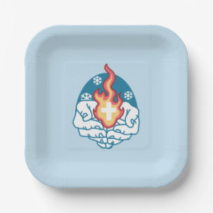 Cold Change, Faith's Fire - Motivational Christian Paper Plates