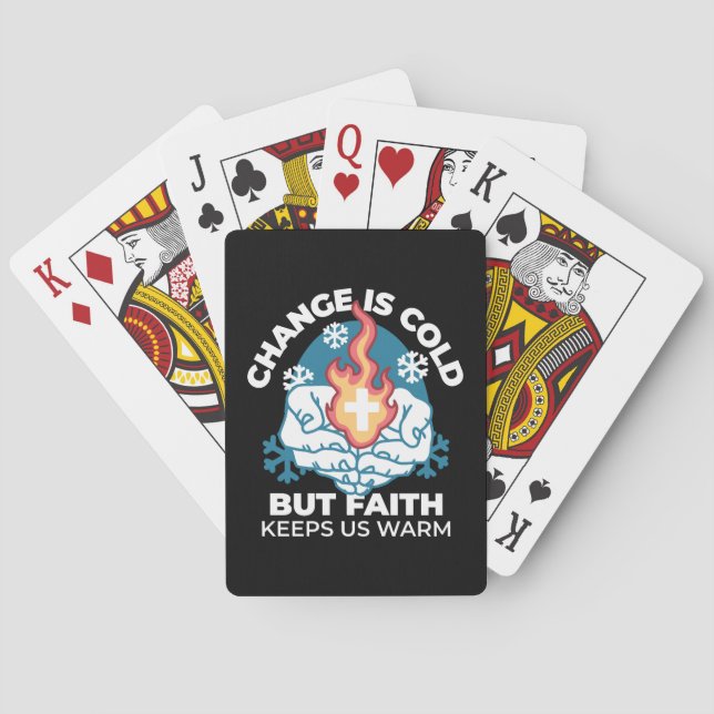 Cold Change, Faith's Fire - Motivational Christian Poker Cards (Back)