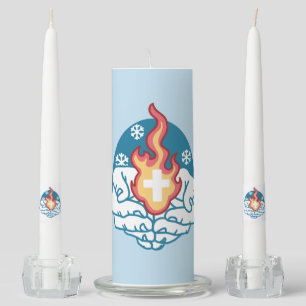 Cold Change, Faith's Fire - Motivational Christian Unity Candle Set