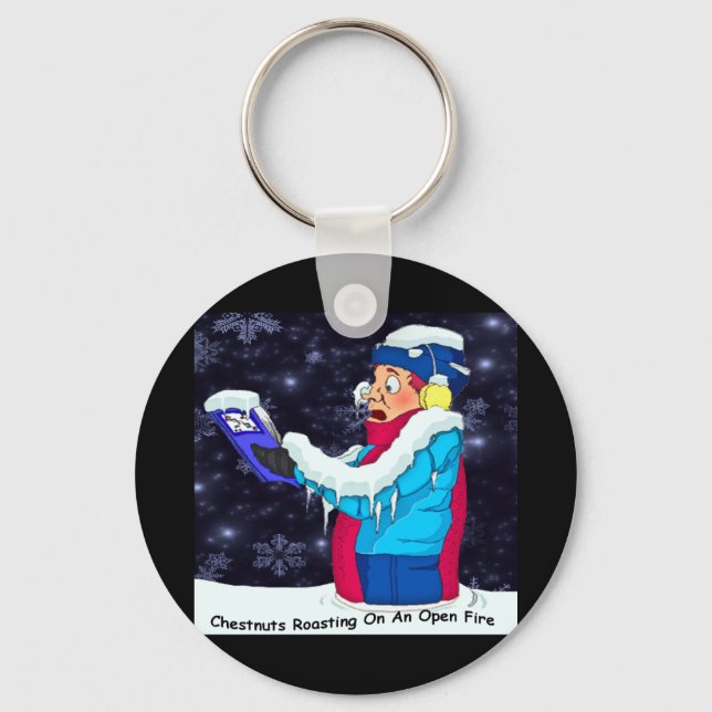 Cold Christmas Caroler Keychain (Front)