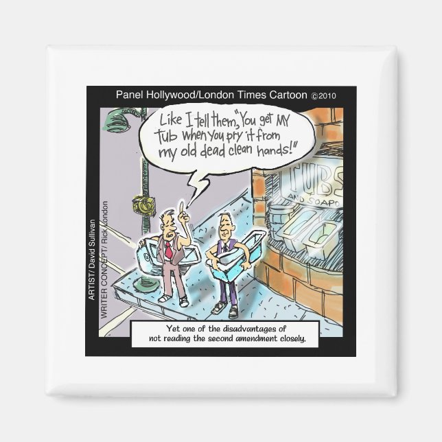 Cold Clean Hands W/Guns Funny Gifts & Tees Magnet (Front)