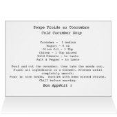 Cold Cucumber Soup Cards (Inside Horizontal (Top))