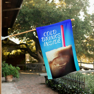 Cold Drink Inside Store House Flag