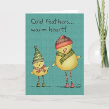 Cold Feathers Greeting Card by twochicksdesign at Zazzle