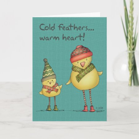 Cold Feathers Greeting Card