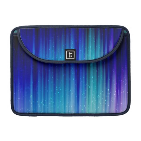 Cold Fire - Blue Teal Purple Streaks Pattern Macbook Pro Sleeve