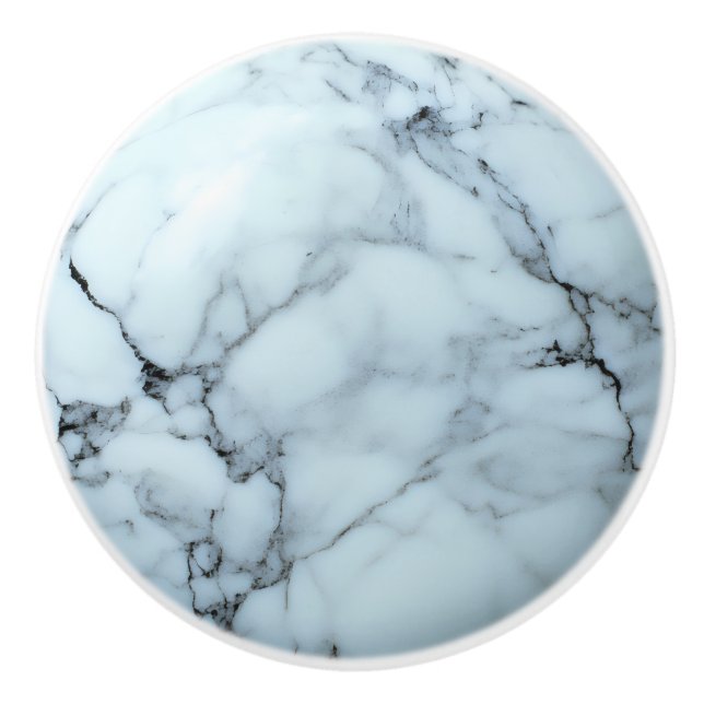 Cold Gray Marble Pattern Ceramic Knob (Front)