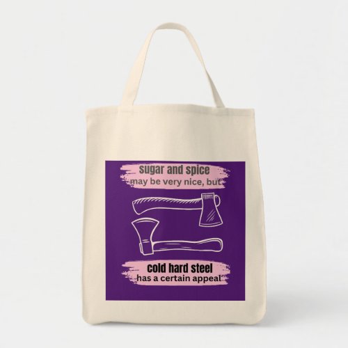 Cold Hard Steel Grocery Tote