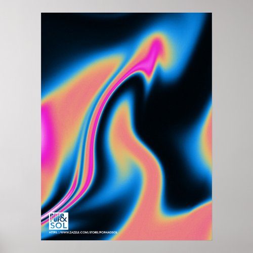 cold midnight gradient poster