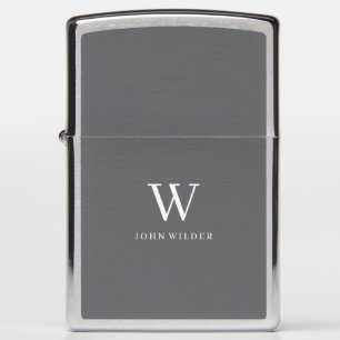 Cold Minimal Monogram – Premium Lighter for Him