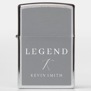 Cold Minimal Monogram – Premium Lighter for Him