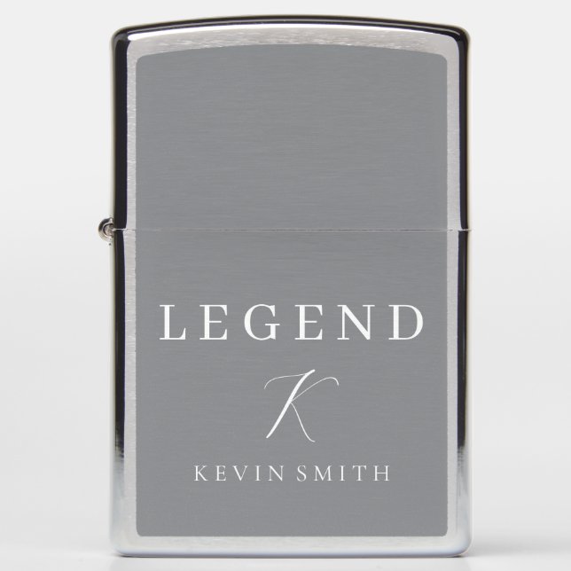 Cold Minimal Monogram – Premium Lighter for Him (Front)