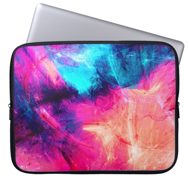 Cold multicolor beautiful futuristic pattern. Abst Laptop Sleeve (Front)