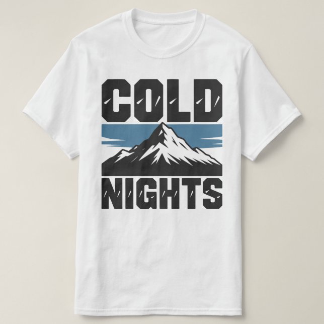 Cold Nights Christmas Tee (Design Front)