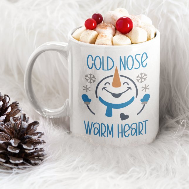 Cold Nose Warm Earth, Cute Snowman Coffee Mug (Creator Uploaded)