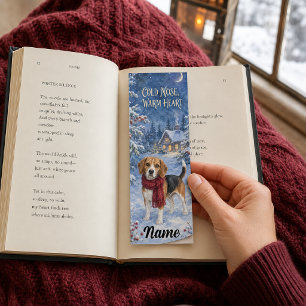 Cold Nose Warm Heart Winter Beagle Bookmarks