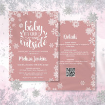 Cold Outside Girl Winter Baby Shower All In One