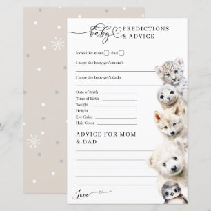 Cold Outside Winter Animals Baby Shower Game