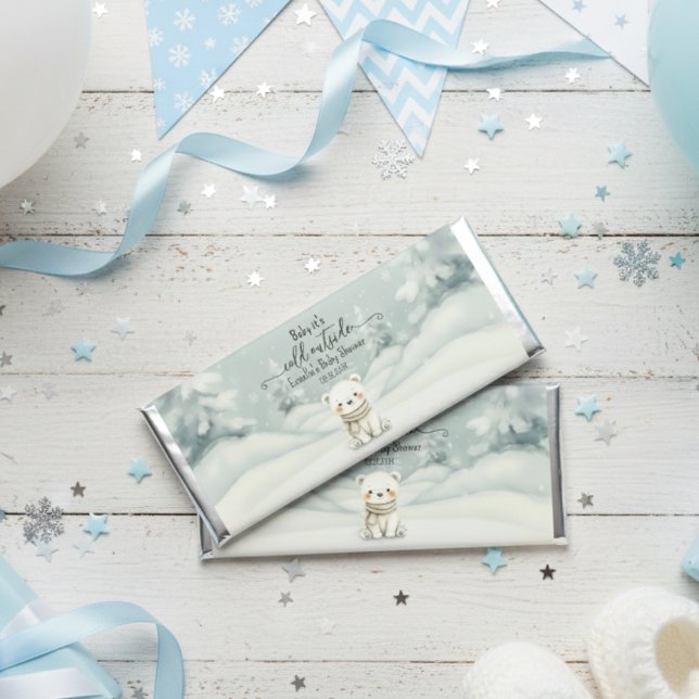 Cold Outside Winter Gender Neutral Baby Shower  Hershey Bar Favors (Creator Uploaded)