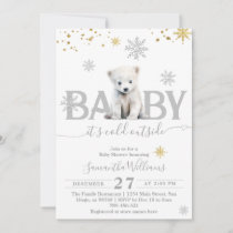 Cold Outside Winter Gender Neutral Baby Shower Invitation