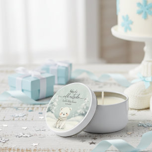Cold Outside Winter Gender Neutral Baby Shower Mini Candle Favors