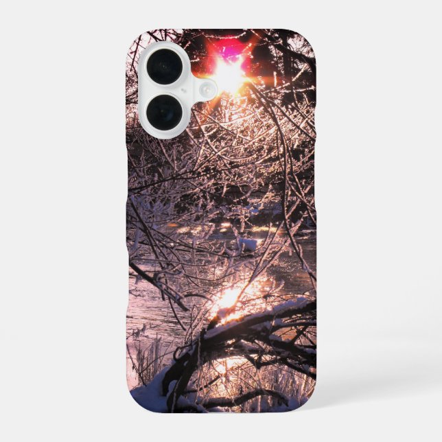 Cold River Hafren and sun iPhone Case (Back)