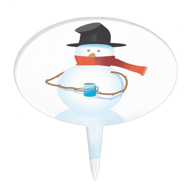 Cold Snowman Cake Topper (Front)
