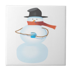 Cold Snowman Ceramic Tile