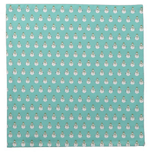 Cold snowman cloth napkin