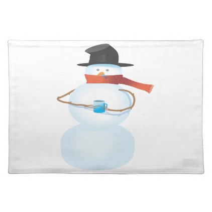 Cold Snowman Cloth Placemat