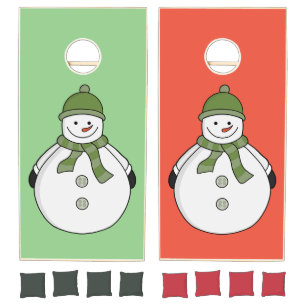 Cold snowman cornhole set