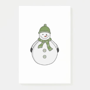 Cold snowman post-it notes