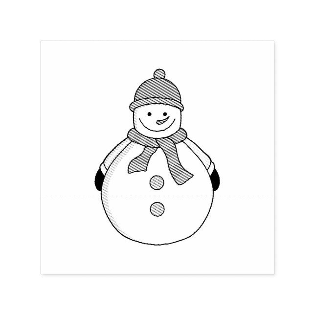 Cold snowman self-inking stamp (Design)