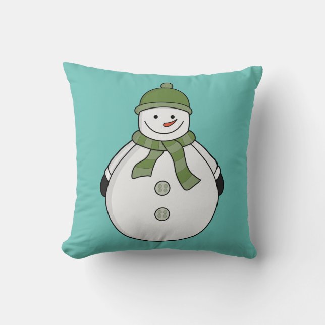 Cold snowman throw pillow (Front)