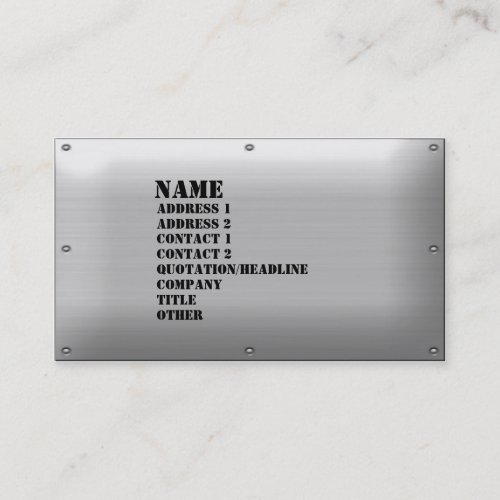 Cold Steel Business Card Template