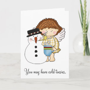Cold Toe & Warm Heart Winter Angel & Cocoa Card