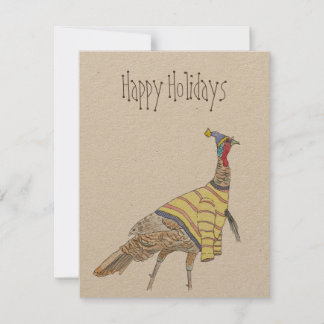 Cold Turkey Happy Holidays Note Card
