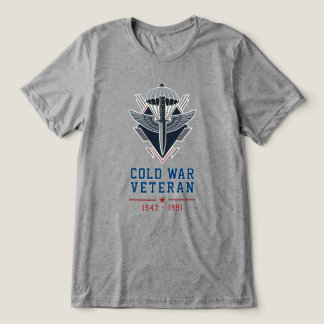 Cold War Airborne Veteran Commando Dagger Tri-Blend Shirt