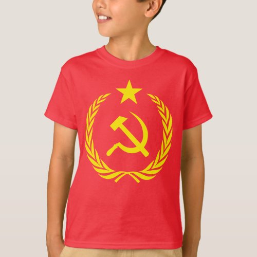 Cold War Communist Flag Kids Hanes TAGLESS T_Shirt
