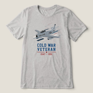 Cold War FU-245 Sabre Fighter Jet Veteran Tri-Blend Shirt