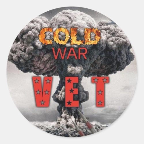 Cold War Veteran  Classic Round Sticker