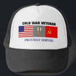 Cold War Veteran Hat<br><div class="desc">Cold War Veteran Hat with U.S.- USSR Cold War medal design</div>