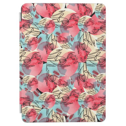 Cold Warm Watercolor Floral Geometric iPad Air Cover